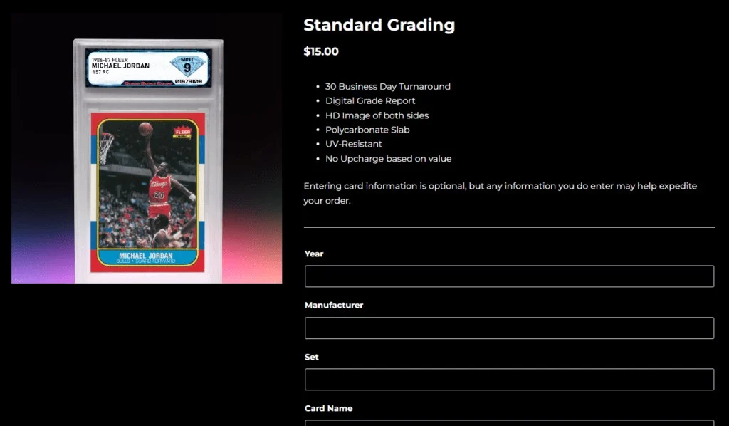 DSG submission form and pricing options