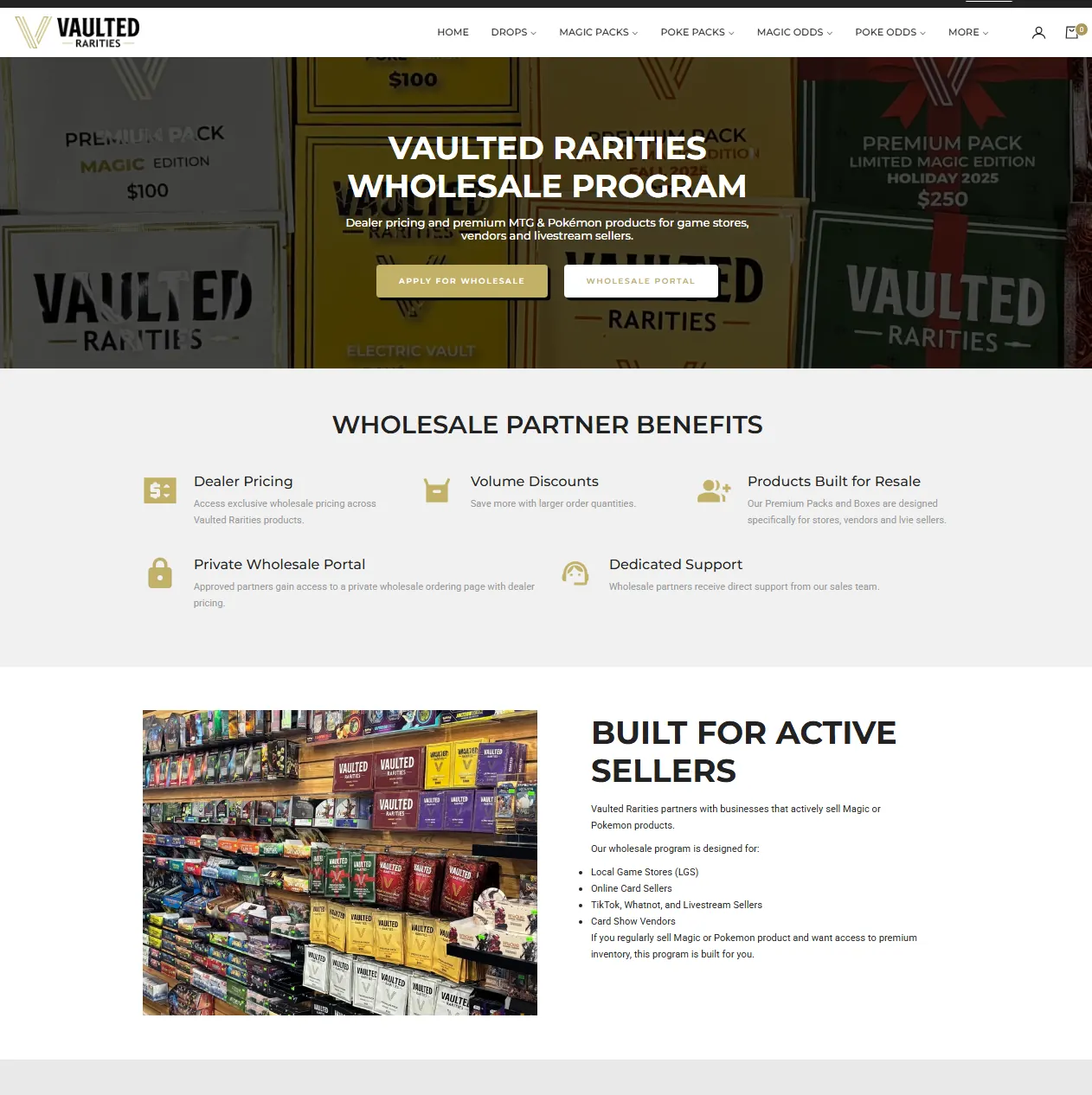 Vaulted Rarities wholesale program introduction and partner benefits